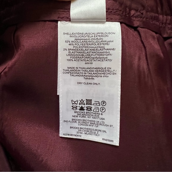 Brooks Brothers Burgundy Wool A-Line Skirt - Size 4 - Picture 9 of 12